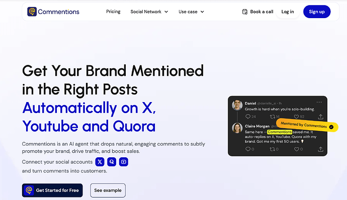 Commentions Home page